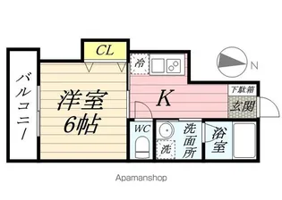 パルピアハイツ【103号室】の間取り