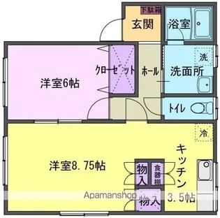 グリーンコート【102号室】の間取り