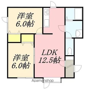ベルメゾンA【A号室】の間取り