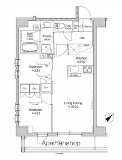 プラウドフラット墨田曳舟ディアージュ【2階】の間取り
