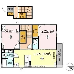DーCOURT西初石 Ⅲ【2階】の間取り