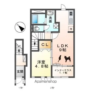 ウエストウイングⅢ【2階】の間取り
