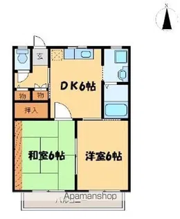 フレグランスタウン住吉 6番館【205号室】の間取り