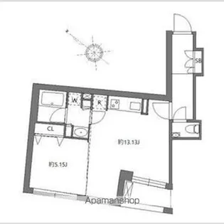 フラッフィー日本橋浜町【2階】の間取り