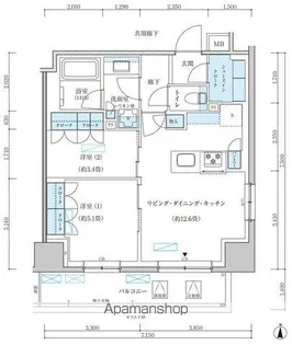 パークアクシス池袋イースト【7階】の間取り