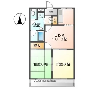 エクセル三春【1階】の間取り