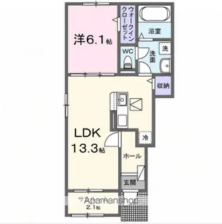 クロス アイ ヴィラA【1階】の間取り