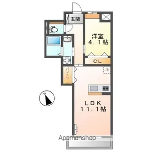 ウエストウイング6【1階】の間取り