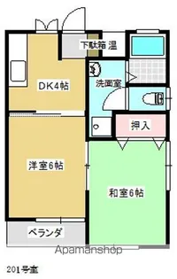 中江ハイツⅠ【2階】の間取り