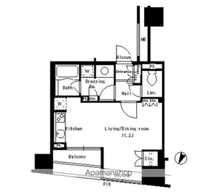 パークアクシス日本橋ステージ【9階】の間取り