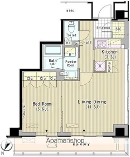 メルクマール京王笹塚レジデンス【11階】の間取り