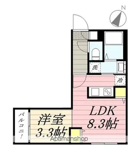 BRANCHE平尾Ⅲウエスト(A)【402号室】の間取り