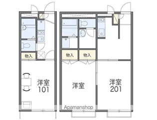 レオパレスミール【2階】の間取り