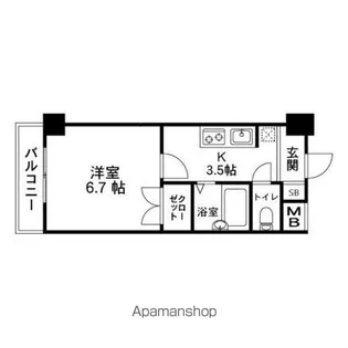 アンジュ市名坂【104号室】の間取り