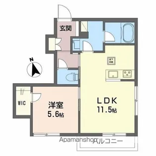 ポルトボヌール宮脇【1階】の間取り