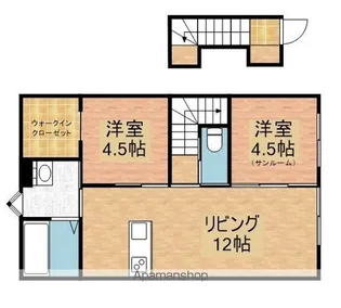 滋賀県彦根市高宮町【アパート】の間取り