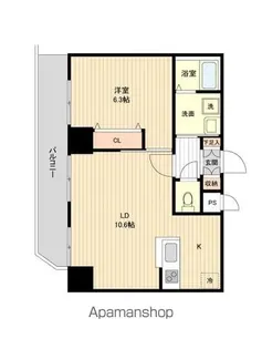 アーバンフラッツ豊平1条【510号室】の間取り