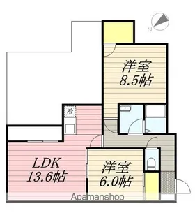ジュピター白石中央I【3階】の間取り