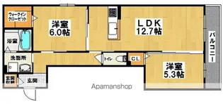 パークサイドベルメゾン中百舌鳥【3階】の間取り