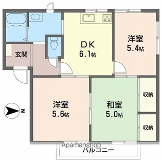 メゾン白石【2階】の間取り