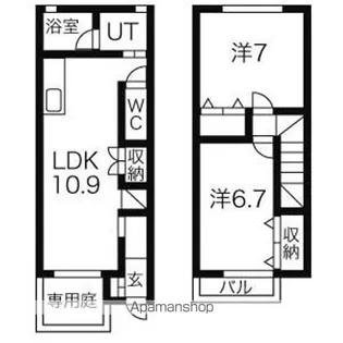 APT遠場【B号室】の間取り