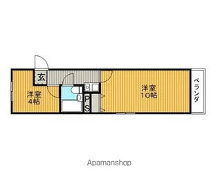 サンパレス21蛍池【3階】の間取り