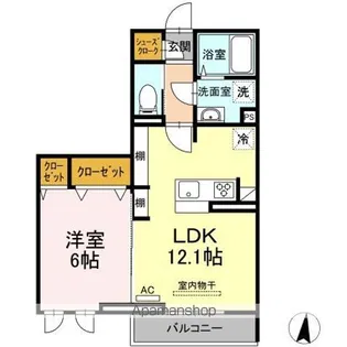 エクセレント東朝日町19【3階】の間取り