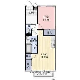 サプリング上山田A【2階】の間取り