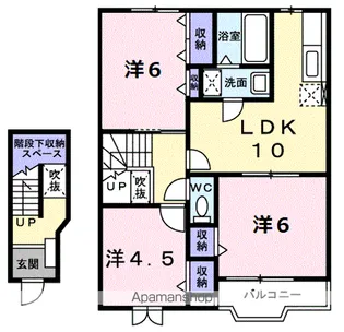 アメニティ長戸1【2階】の間取り