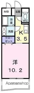 ドエル香西【3階】の間取り