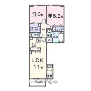 アッシャー【1階】の間取り
