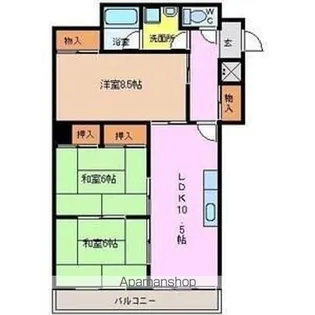 メゾン・ヴァンベール【8階】の間取り