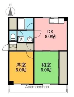 コーポ一宮Ⅱ【101号室】の間取り