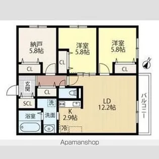 WELL BRIGHT 朝日RESIDENCE【3階】の間取り