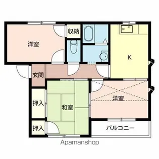 ザックス英賀保 C【2階】の間取り