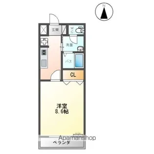 メルヴェーユ新成A【101号室】の間取り