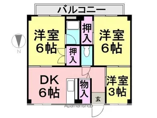 ビレッジハウス南清水タワー【404号室】の間取り