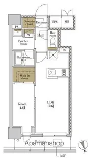 RJRプレシア大森北【3階】の間取り