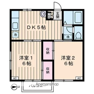 東京都杉並区阿佐谷北6丁目【アパート】の間取り