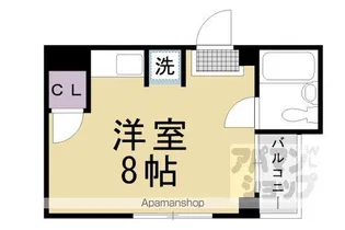 カーサ府庁前【206号室】の間取り