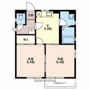 フレグランスヤマソウB【2階】の間取り