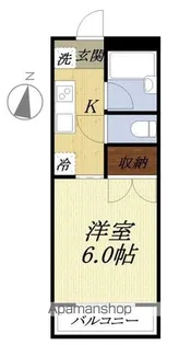 コーポ丁田【1階】の間取り