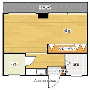 1DKの間取り画像