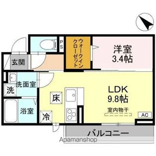CLASSEUM 幸西 IV【1階】の間取り