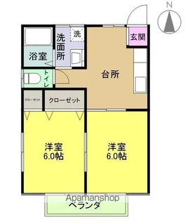 第2しらさぎ荘【2階】の間取り