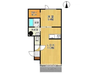 みすみそう【中2号室】の間取り
