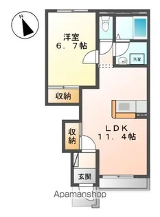ウィズ・コート【1階】の間取り