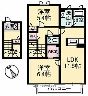 シャーメゾン石原【2階】の間取り