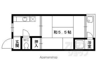 等持院マンション【105号室】の間取り