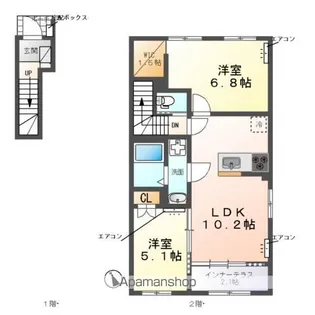 ZEUS野田Ⅰ【2階】の間取り